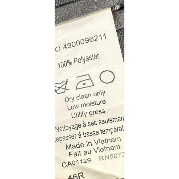 Lauren Ralph Lauren Mens Sport Coat Blazer 46R Gray 2‎ Button Suit 100% Wool NEW - Picture 6 of 14